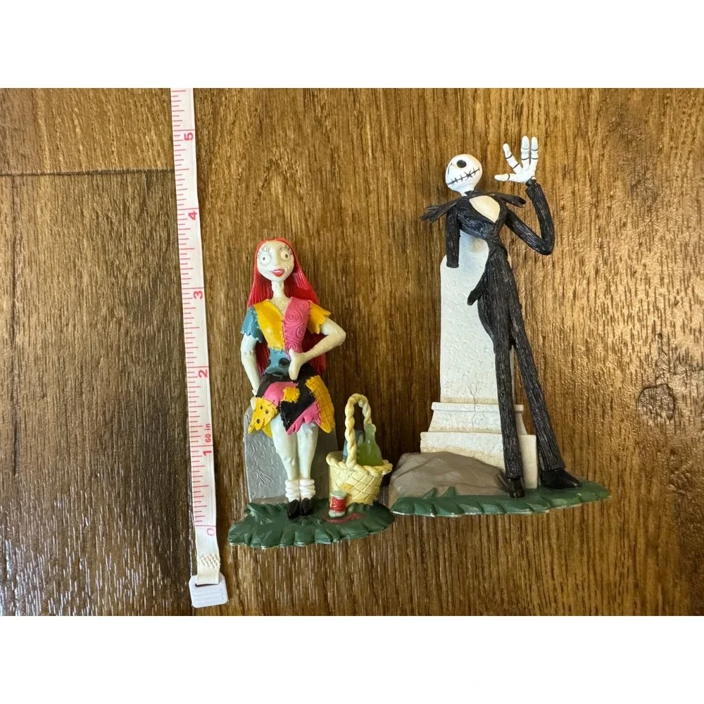 Disney Nightmare Before Christmas Jack Skellington Sally Figures Cake Topper Lot